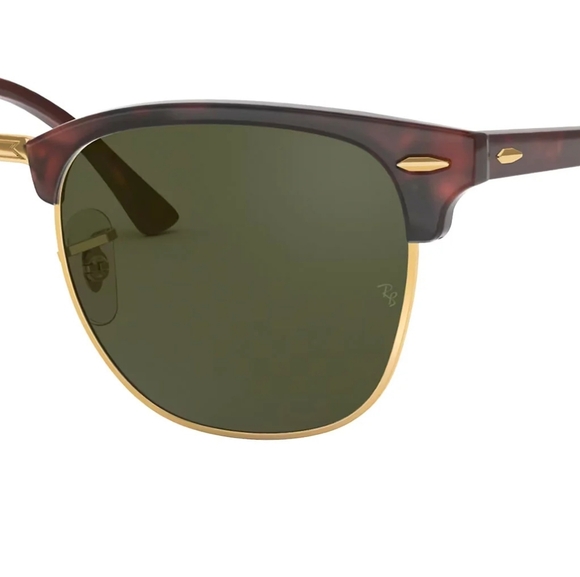 Ray Ban Clubmaster Green G15 Lenses RB3016 Tortoise Frame - Picture 9 of 15